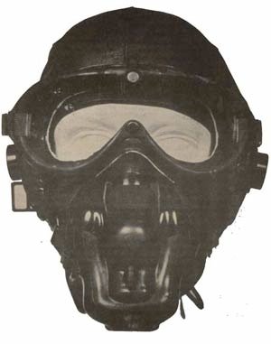 Military mask on a mannequin head