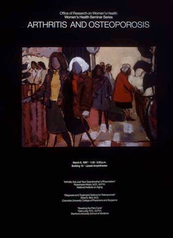 Color poster from a conference on Osteoporosis in women